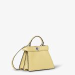 FENDI Peekaboo ISeeU Petite Yellow Selleria bag with 306 hand-sewn topstitches - Image 4